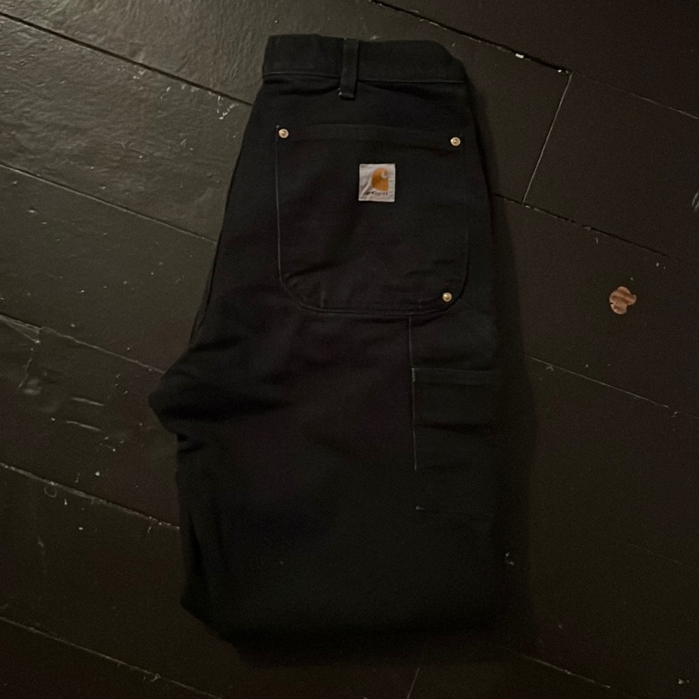 Carhartt relaxed black double knee 33x34